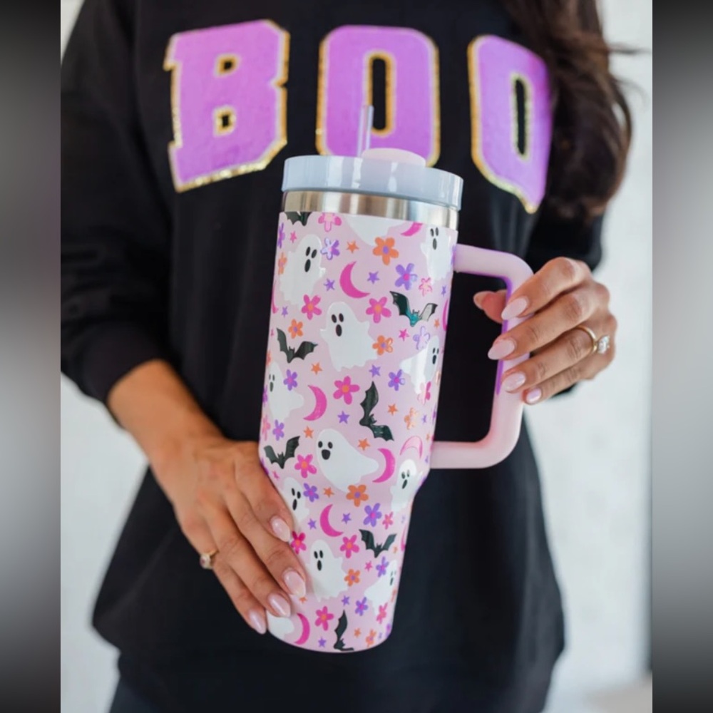 👻Pink Lily SIPPIN' PRETTY IN HAUNTED HONEY 40oz DRINK TUMBLER